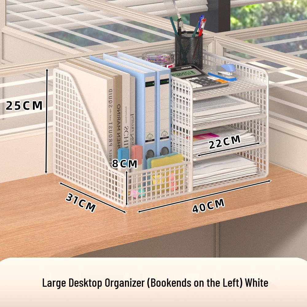 Multi-Layer Desk Organizer for Office Supplies and File Storage