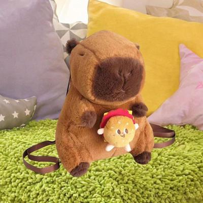 Capybara Backpack for Kids Girls Plush Toy Travel Vacation Birthday Gift