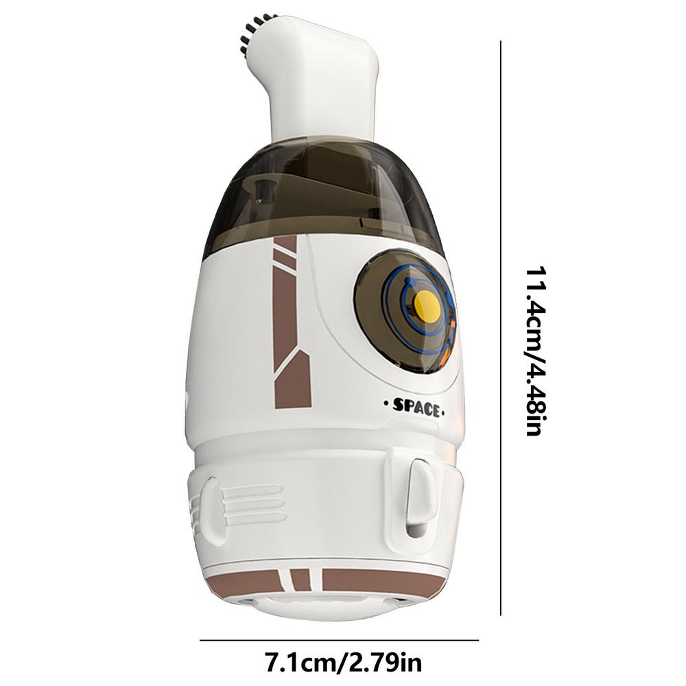 Portable Desktop Dust Cleaner Cartoon Rocket Vacuum Cleaner Multi-Functional Desktop Cleaning Too For Removing Debris Paper