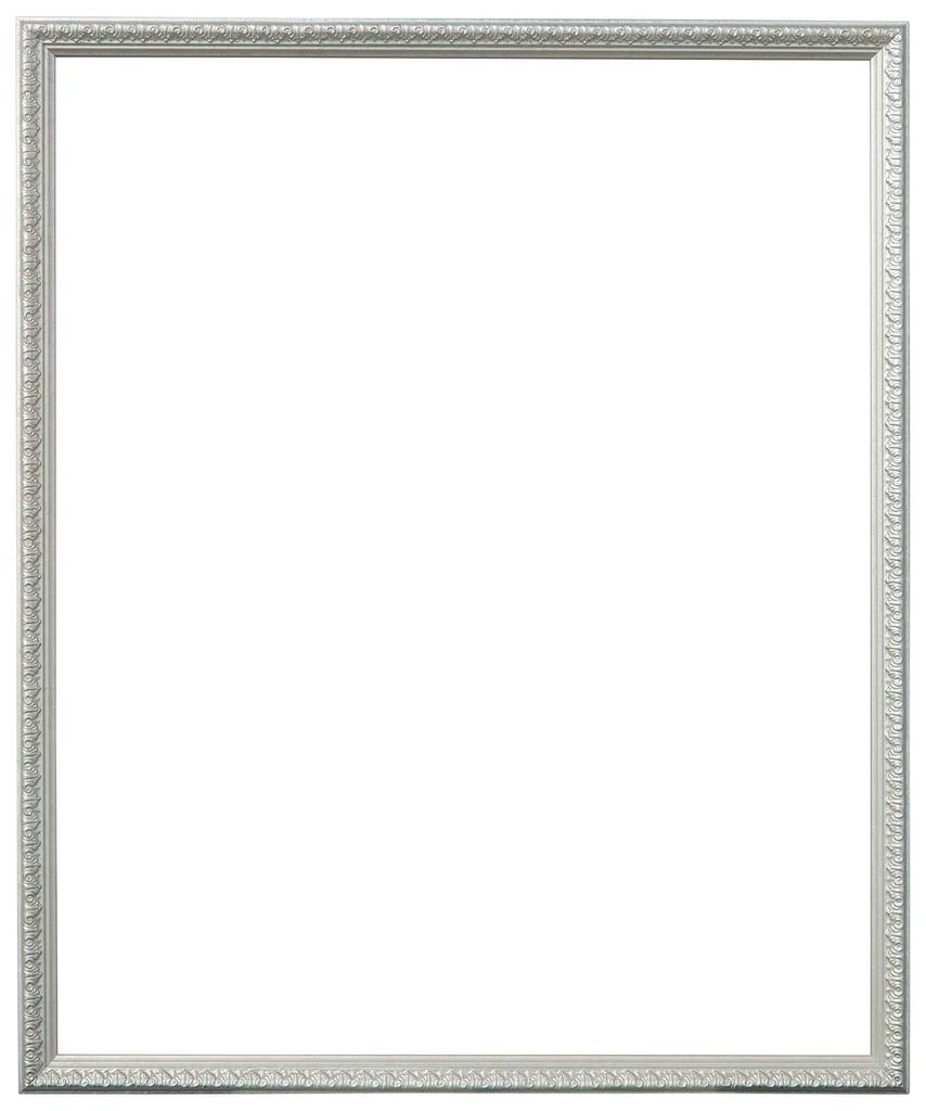 Larson-Juhl Charme Watercolor Frame, F4S (Inner Dimensions: 443 x 352 mm) with Center-Opening Mat (Window Dimensions: 319 x 228 mm), Silver