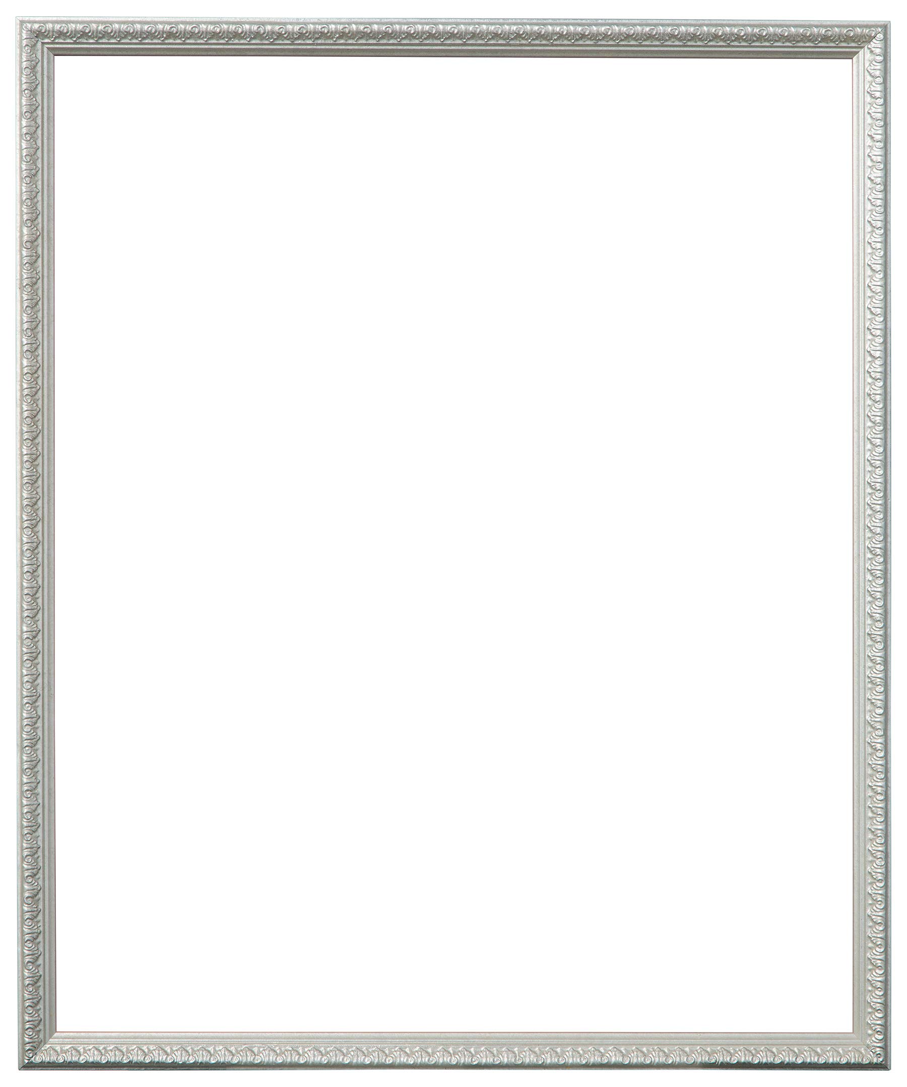 

Larson-Juhl Charme Watercolor Frame, F4S (Inner Dimensions: 443 x 352 mm) with Center-Opening Mat (Window Dimensions: 319 x 228 mm), Silver