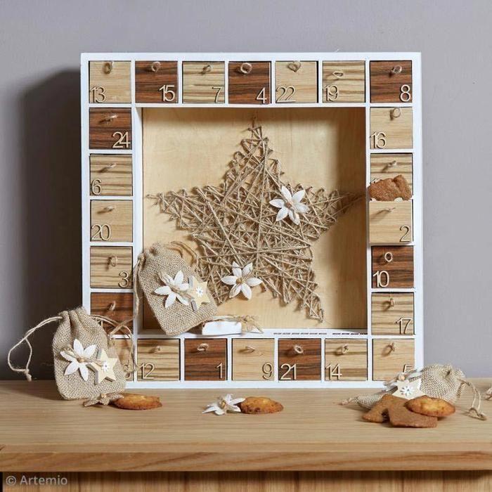 Calendrier De L'avent En Bois À Décorer - Marque - Modèle - Bois - Enfant - Beige
