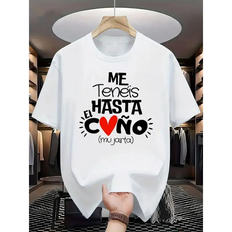 

Европейские размеры Мужская летняя свободная футболка с круглым вырезом и принтом, универсальный модный топ S белый