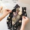 Gauze makeup bag Small daisies beach toiletry bag Travel women's simple storage bag Go out tote bag