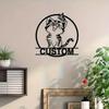 Unique Personalized Metal Wall Art Kitten Pattern Rustic Home Decor Outdoor Gift