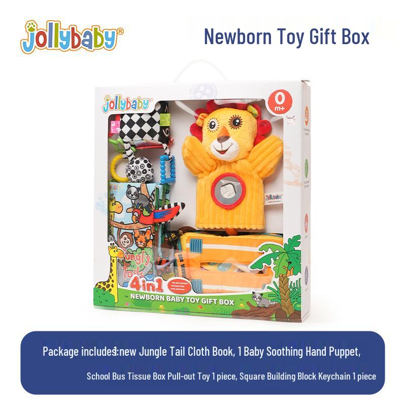 Jollybaby Newborn Gift Set: Soothing Infant Cloth Books (4-Piece)