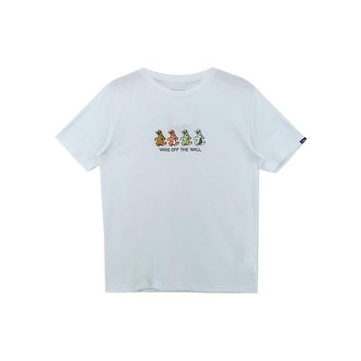 Vans Colorful Rabbit Print Sports Casual Breathable Round Neck Short Sleeve T-Shirt Unisex Tops White VN0A7PYPWHT