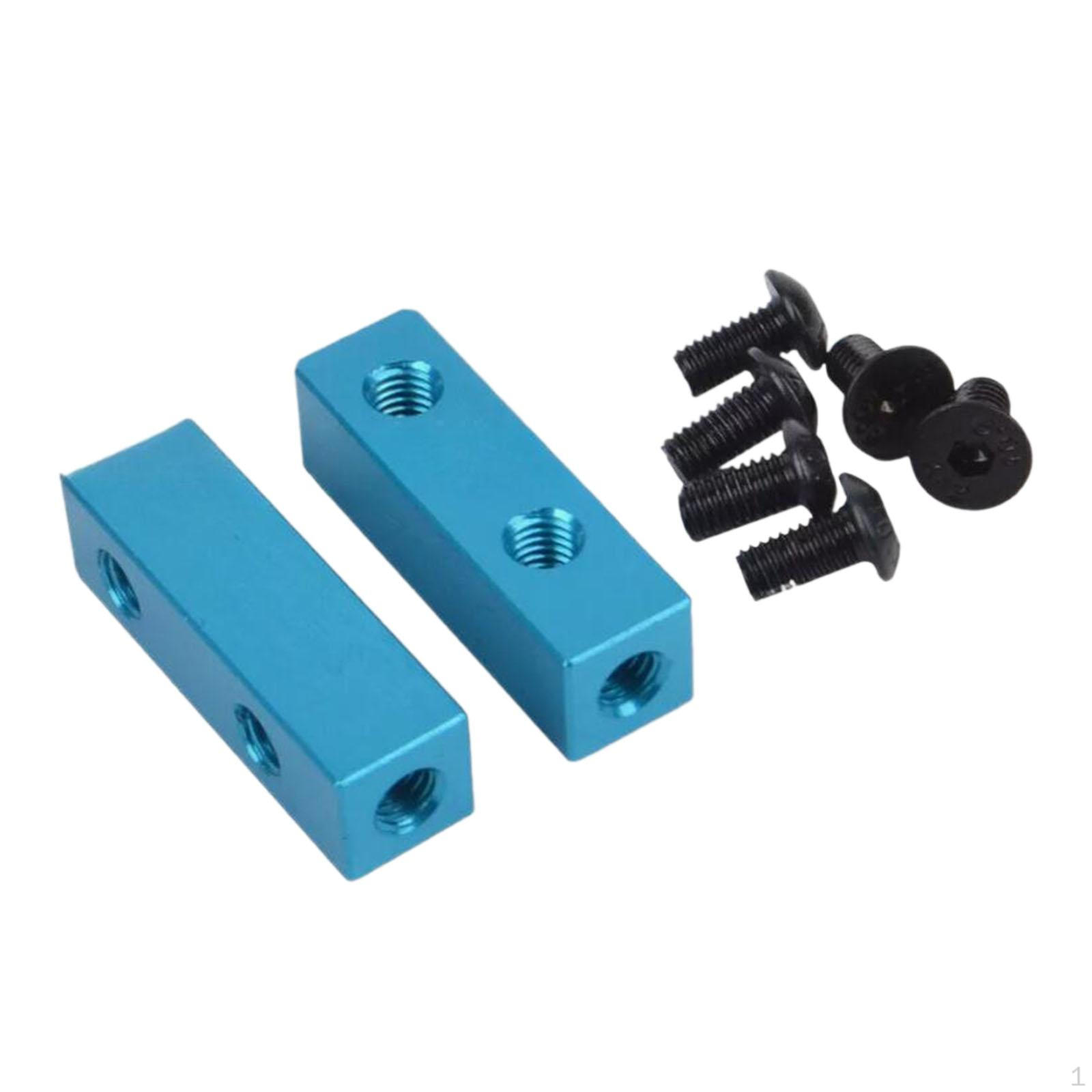 

2 частини RC Servo Mount Алюмінієві стійки Високоефективний алюмінієвий сплав DIY Модифікований на 1/10 argent