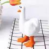 Creative Funny Little Duck Personalized Middle Finger Resin Statue Home Desktop Craft Ornament Garden Sculpture Decor Gift