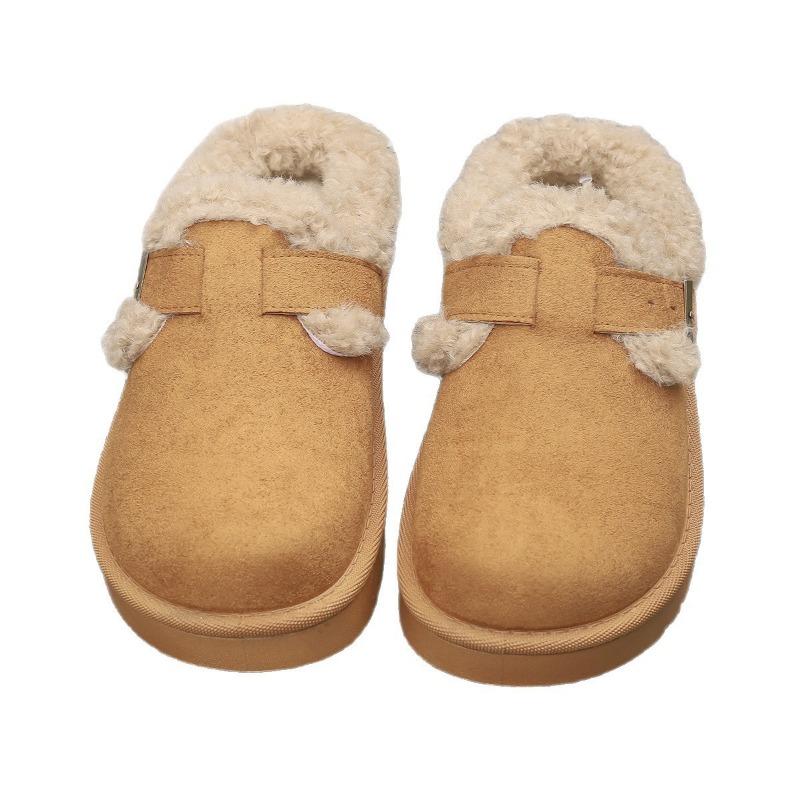 Fashionable Autumn and Winter Snap-on Warm Snow Boots for Women's Casual New Cotton Shoes