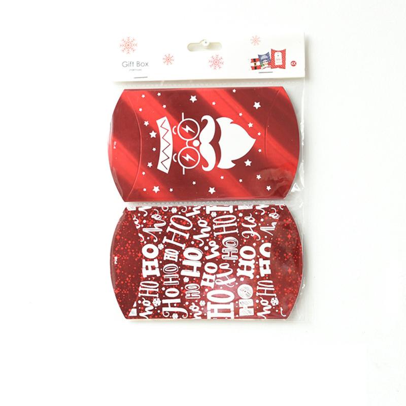 4pcs/bag Laser Christmas Candy  Packaging Paper Box Christmas Eve Gift Bag Diy Gift