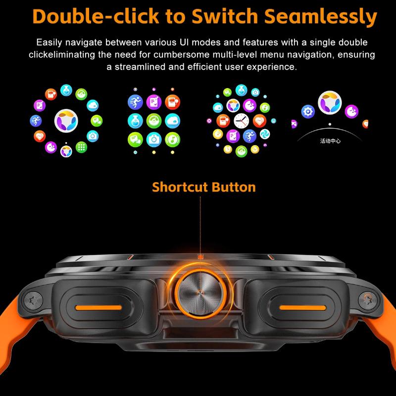 2025 New Smart Watch 2 In 1 Earphone Smartwatch Bluetooth Call for Men Watch Navigation Heart Rate Monitor Sports Music SmartWatch