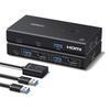 UGREEN HDMI 2.0 KVM Switch, 2 Inputs/1 Output, 4K@60Hz | USB 3.0 X 4 (USB-A X 3 + USB-C X 1) | Keyboard/Mouse Sharing | Desk Controller Included | Com