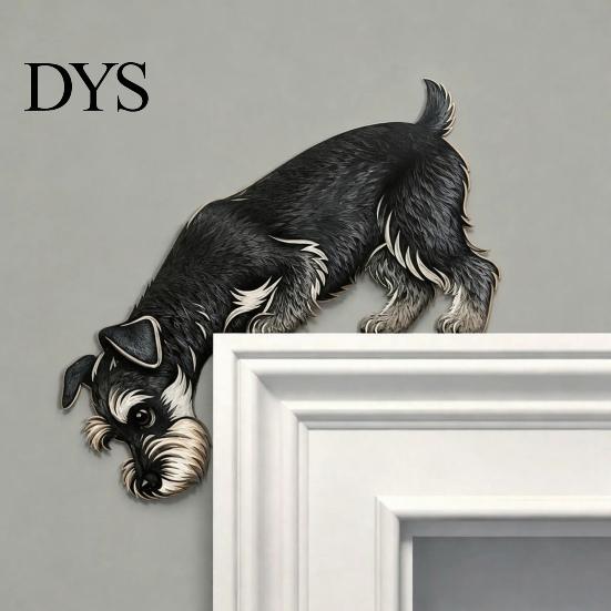 Funny Pet Home Decor Wooden Dachshund Door Topper, Cute Handcrafted Dog Sign, Rustic Wall Art Lover Gift Ideas for Front Porch, Indoor Outdoor Accent,