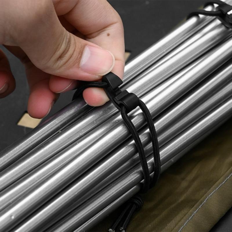 Versatiles Cord Fastening Clip Regulable Length Quickly Release Mechanism for Camping Gear Arrangement