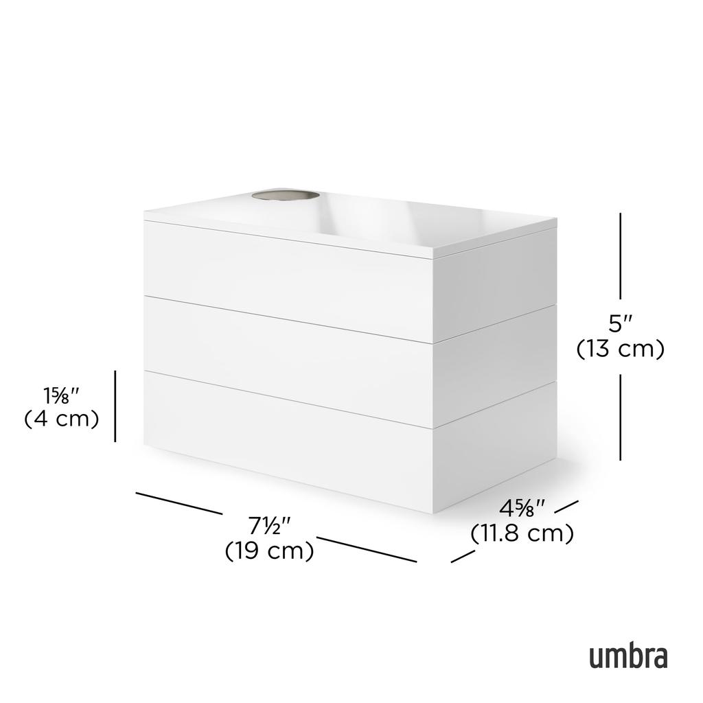 Umbra Jewelry Desktop Jewelry for SPINDLE White Storage, Box, Case, Rings, Earrings, Bracelets, Watches, Necklaces, (2308712660),