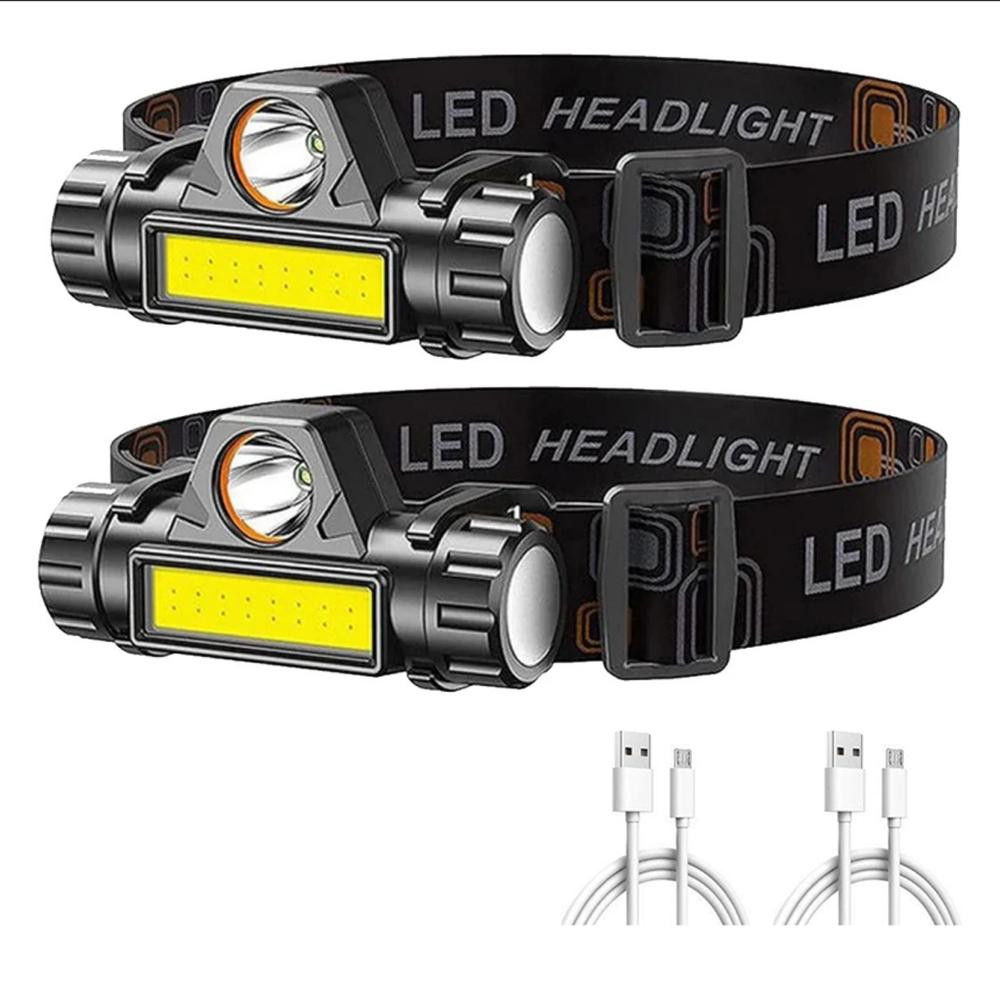 1-5PCS Rechargeable COB Headlamp Strong Light LED Magnetic Powerful Headlight Super Bright Waterproof Head Torch Outdoor Fishing