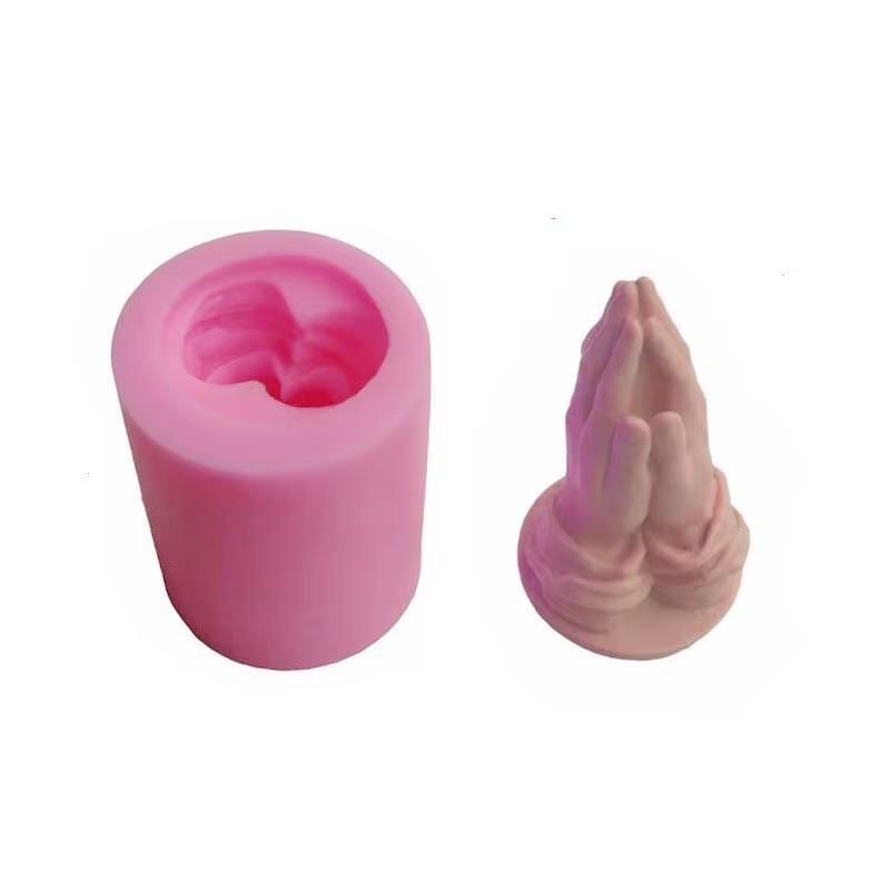 

Hands Together To Pray for Blessings Silicone Wax Model Three Dimensional Palm Bid Farewell To DIY Epoxy Gypsum Decorative Mold