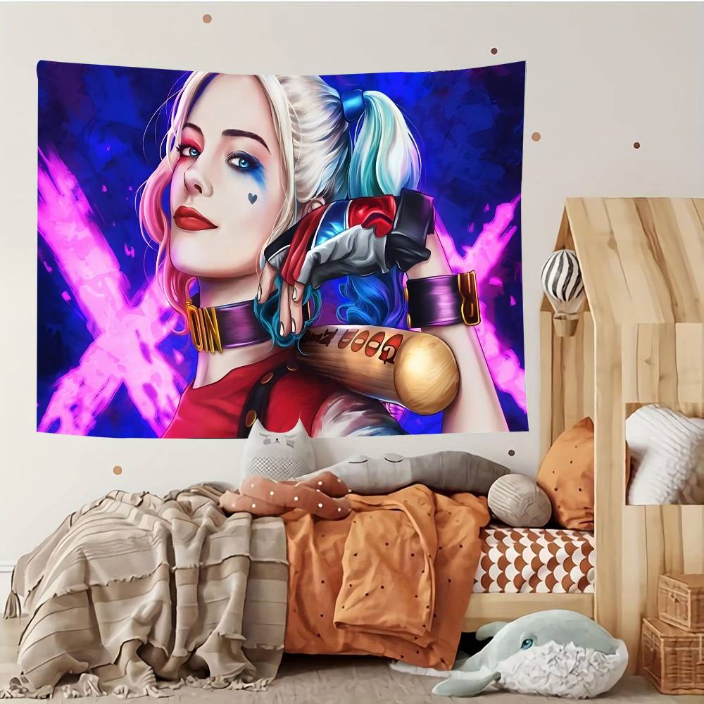 

HHarleyQQuinn Cartoon Tapestry Customizable Tapestries Of Various Styleswall Hangings Celebrity Photo Printingwall Hangings 74x94cm(29x37in)