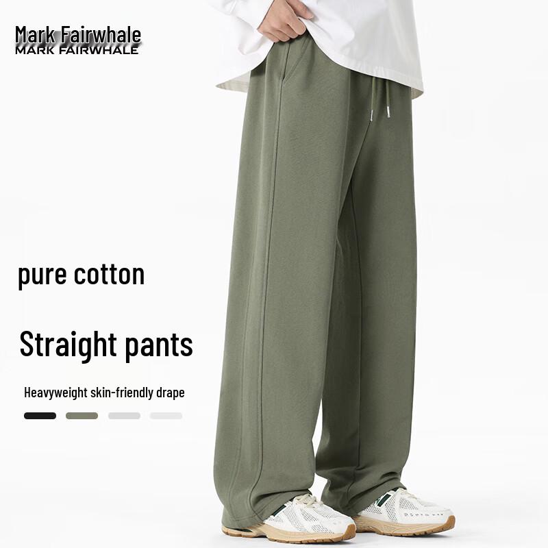 Mark Fairwhale Men's 300G Heavy Cotton Straight-Leg Casual Sweatpants