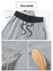 American Trendy Grey Curved-Leg Women's Plus Velvet Thickened Wide-Leg Sweatpants for Autumn/Winter