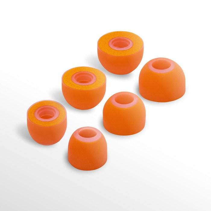 New Symbio W Medical-Grade Hybrid Eartips 6-Piece Set (3 Sets) Silicone x Urethane Memory Foam Flexible Nozzle Fit Sound Isolation
