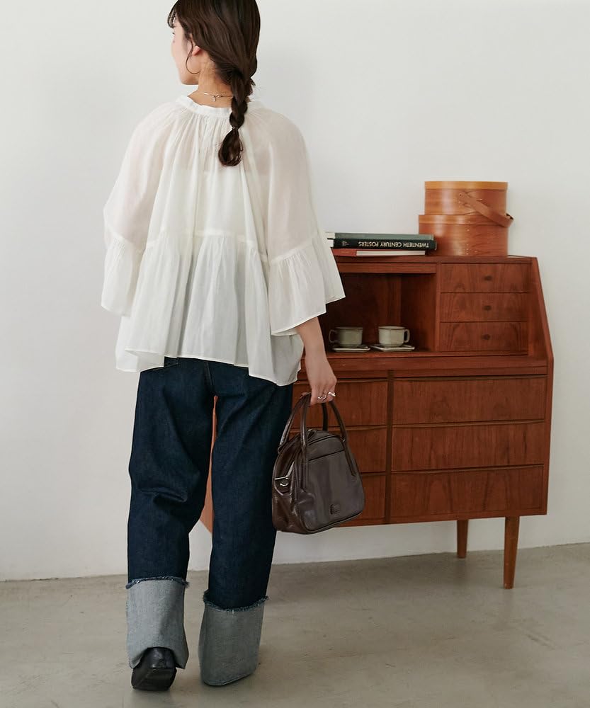 Discoat India Flared Skipper Sleeve Blouse DCZ1051304A0001 Free Size Off-White