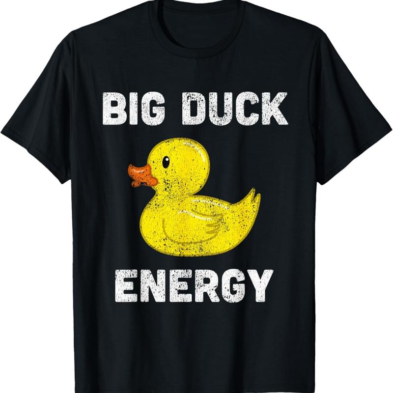 

Rubber Ducky_ Funny Meme_ Big Duck Energy T Shirt - Men s Summer Cotton Graphic Tee 5XL різнокольоровий