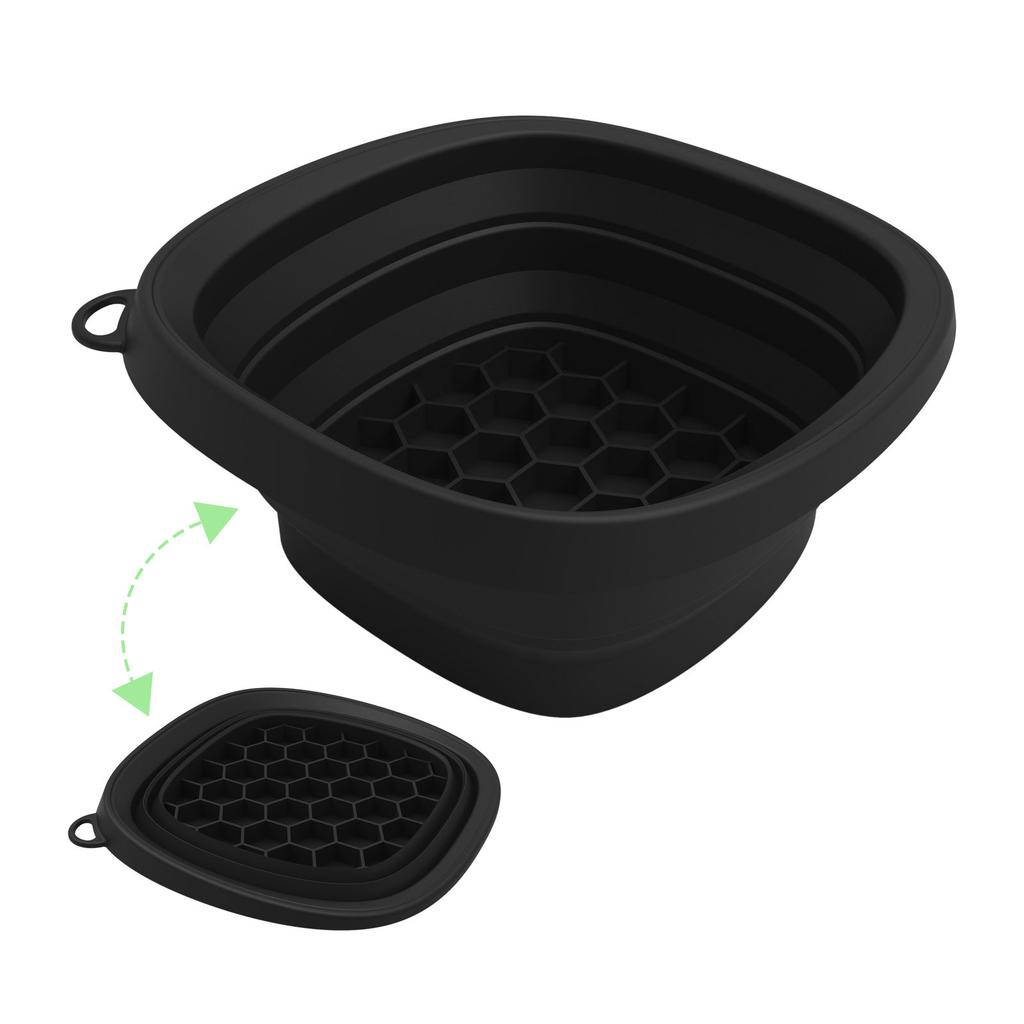 Foldable Ice Bath Facial Basin With Soft Silicones Design Builts-In Ice Tray Face Bowl For Cooling Relief Travel Use