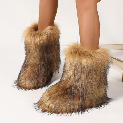 Stiefel Kinder Winter warm Dicke rutschfest Shibuya flauschige Stiefel mittelhochschaft personalisierte Mode Schneestiefel