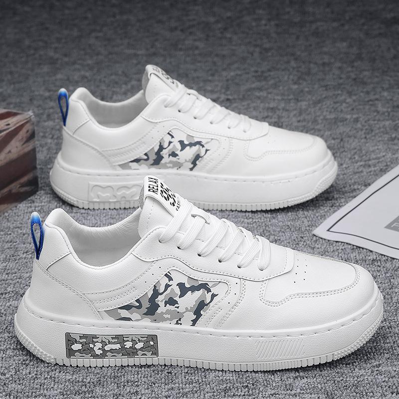 Four Seasons Men's Low-Top Lace-Up Casual Sneakers Teen Fashion Platform Outdoor Board Shoes