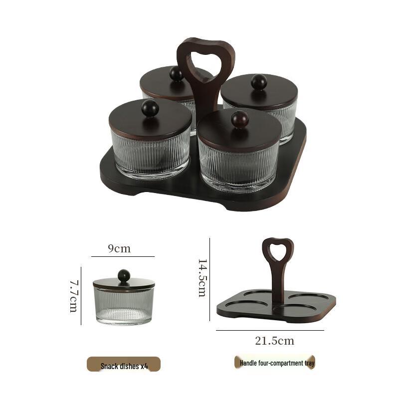 Japanese Style Divided Glass Serving Platter