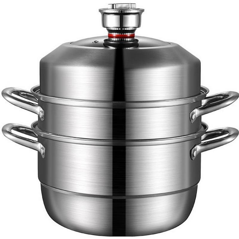 Sigan 3-Layer 28cm Stainless Steel Steamer Pot with Timer