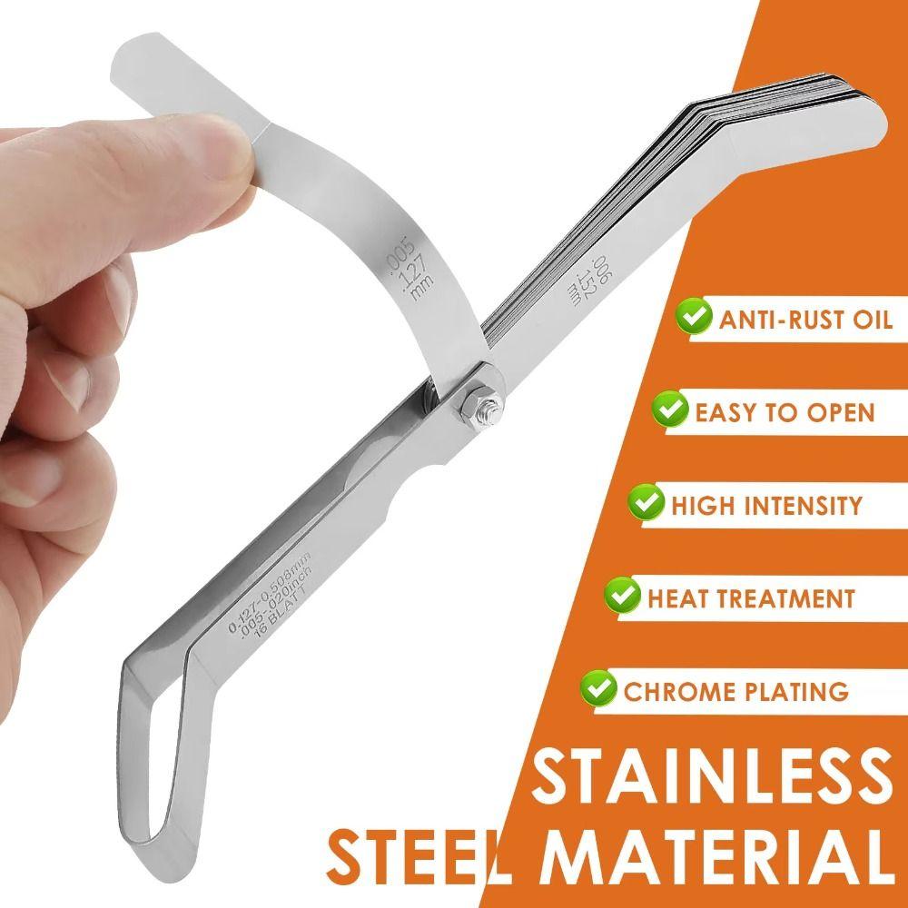 Metric Size Feeler Gauge Set Stainless Steel Valve Thickness Gauge Foliage of Valves