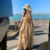 Design Seaside Vacation Suit Wear Women's Summer Lotus Leaf Edge Streamer Vest Loose Wide-leg Pants Two-piece Set