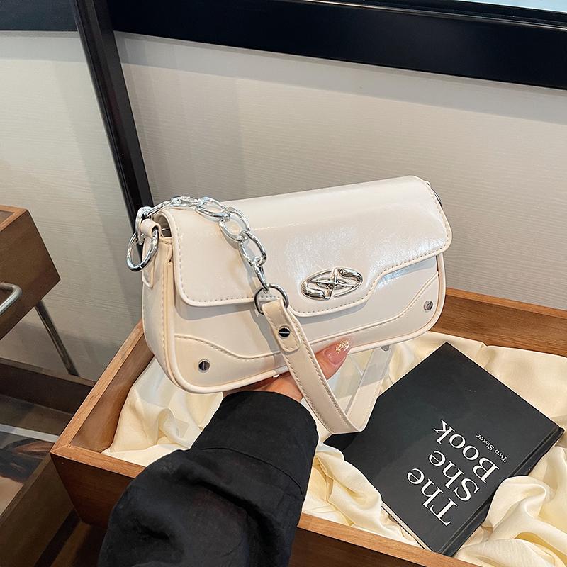 Women's bag Korean version trendy and fashionable shoulder bag  summer niche design simple and casual high-end crossbody bag