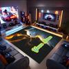 1PC Custom Name Flame Ice Cats Theme Floor Mat Ideal for Living Room, Game Rooms, Office, Bedroom, Office Floor Mat , Floor Mats for Home