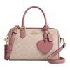 Handtasche Valentinstag Exklusiv RowanSATCHEL 25 Markenprint Reißverschluss Signatur Canvas und Glattleder Schulter Crossbody Mittel