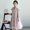 Girls' dress, summer new style, girls' new Chinese style dress, big children's national style cheongsam dress, summer dress, Hanfu dress