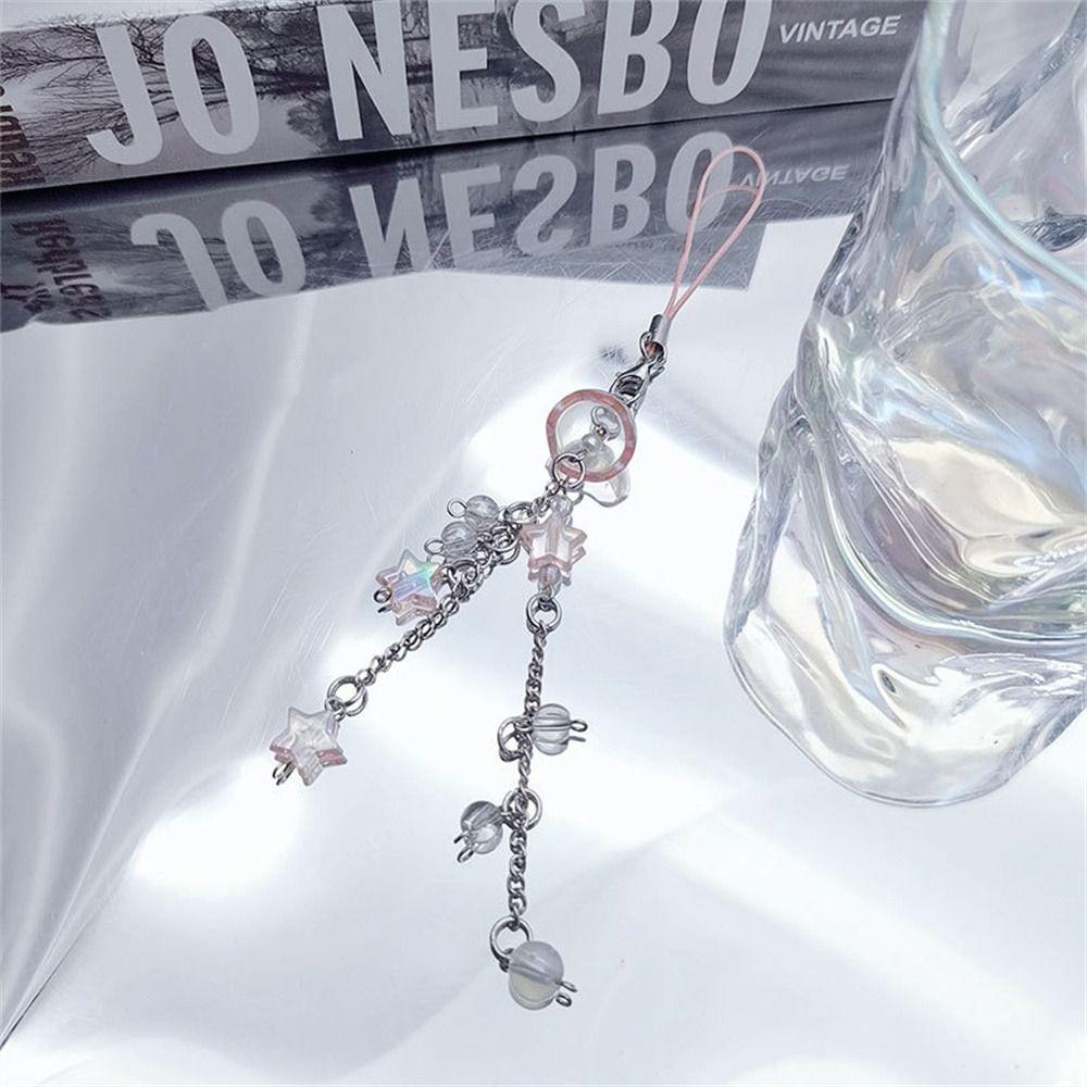 Phone Charm Jellyfish Phone Pendant Ocean Style Y2K Phone Lanyard Beaded Phone Chain  Bag Keychain