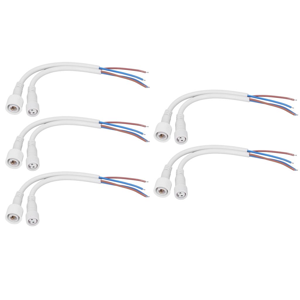 5 Sets 2 Pin Electrical Connector Waterproof Male and Female Plug Quick Connect Plug Cable Kit