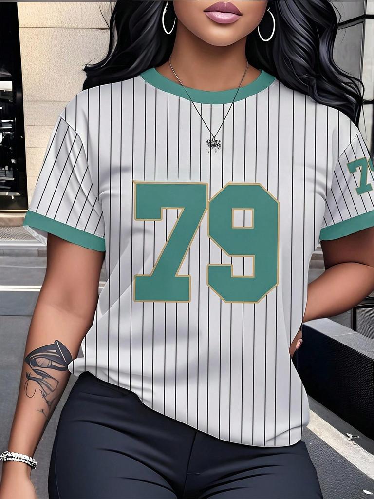 Women's Soft and Casual Short-sleeved T-shirt for Spring and Summer, Perfect for Casual Wear In Spring and Summer with a Sporty and Fashionable Style.
