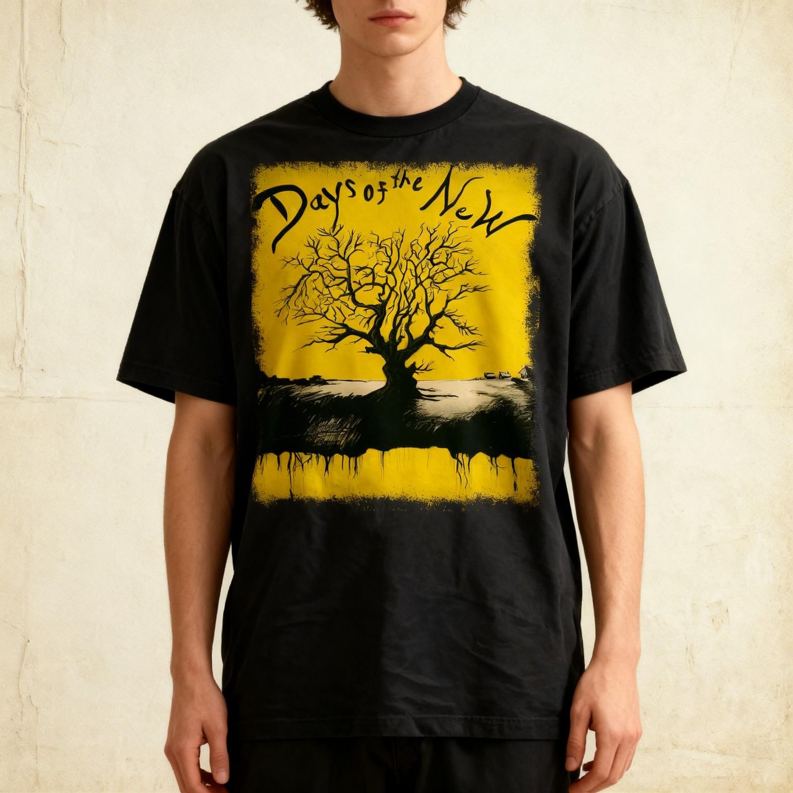 Rare DAYS OF THE NEW band member Men s S-234XL Black Shirt XXL