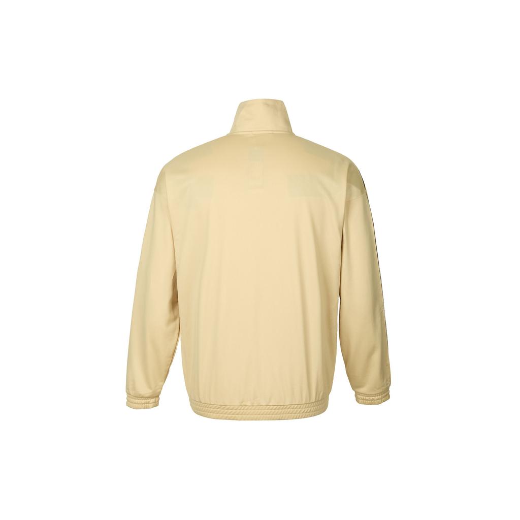 adidas Originals Klassiek Retro Drie Strepen Letterlogo Sport Lose Opstaande Kraag Lange Mouwen Jas Heren Jas Mist-Lichtbruin JL8399