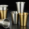 Weinglas 400/500ML Edelstahlbecher Verdickt Weiter Mund Bierbecher Wasserbecher Trinkbecher Restaurant