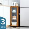 Modern 3-Tier Slim Storage Rack with Dustproof Door