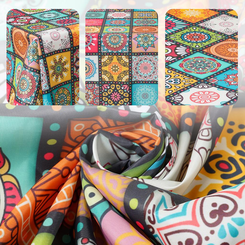 Mandala Bohemia Style Tablecloth Boho Birthday Party Decoration Kitchen Dining Table Colorful Table Cover Baby Shower Supplies