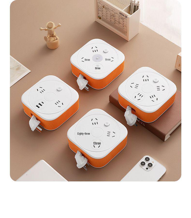 Multi-Socket USB Power Strip with Night Light for Home Use