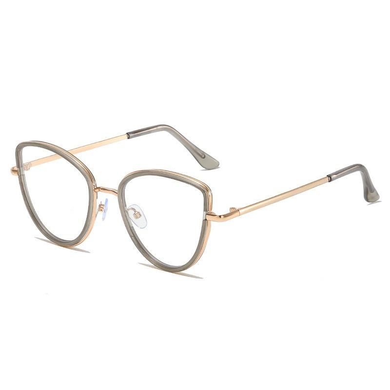 New Fashion Cat Eye Women Anti Blue Light Eyeglass Imported High Quality Brand Anti Radiation Eyeglasses/Replaceable Len
