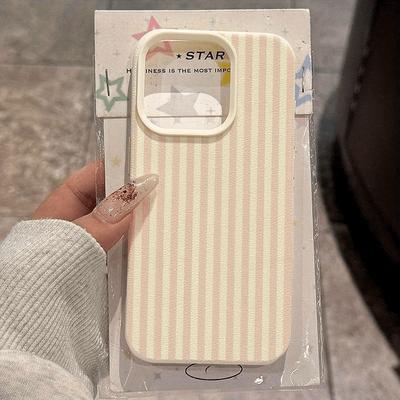 Pink Stripes Design Phone Case For iPhone 11 12 13 14 15 16 17 Pro Max 14 15 Plus 17Air 16E XR XS MAX 7 8 Plus Soft Cover